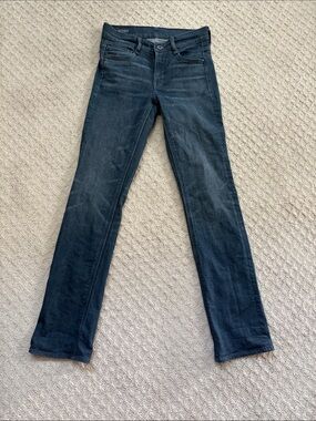 G-Star RAW Women's Dark Blue Noxer Straight-Leg 5 Pocket Jeans